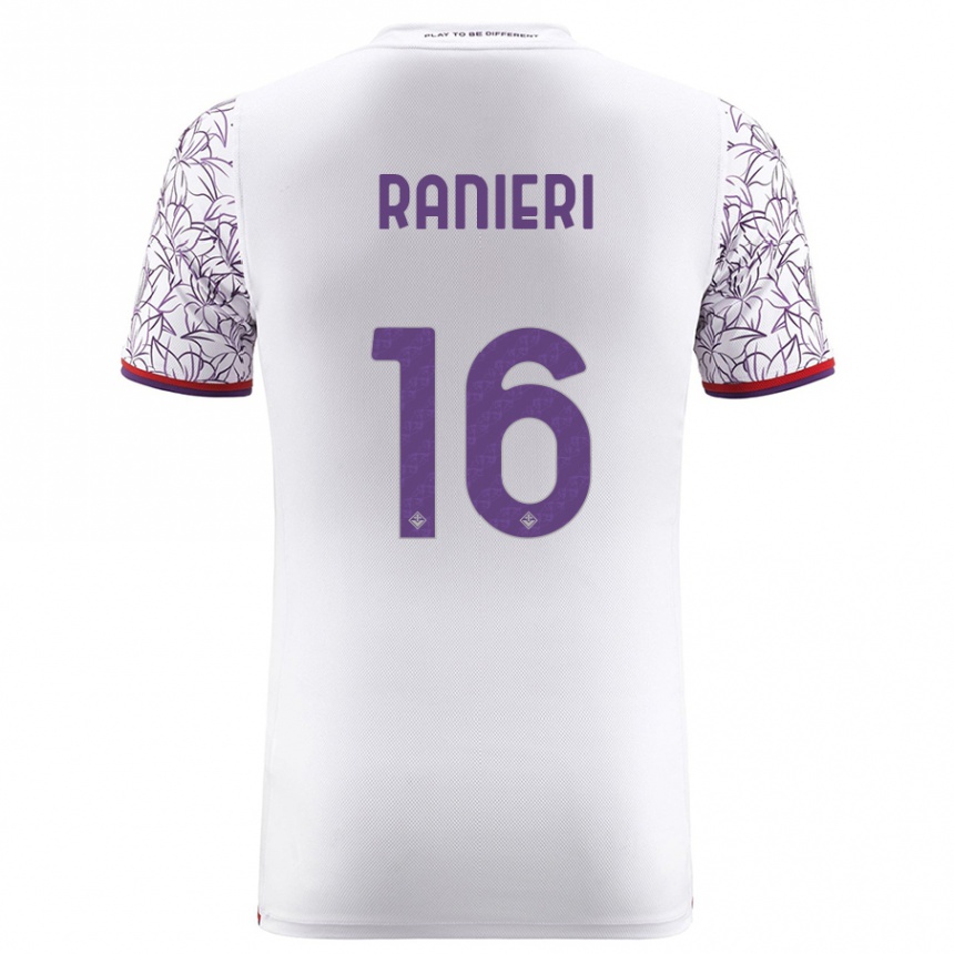 Kids Football Luca Ranieri #16 White Away Jersey 2023/24 T-Shirt Canada