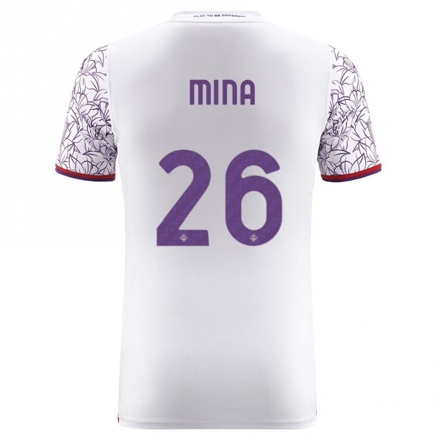 Enfant Football Maillot Yerry Mina #26 Blanc Tenues Extérieur 2023/24 Canada