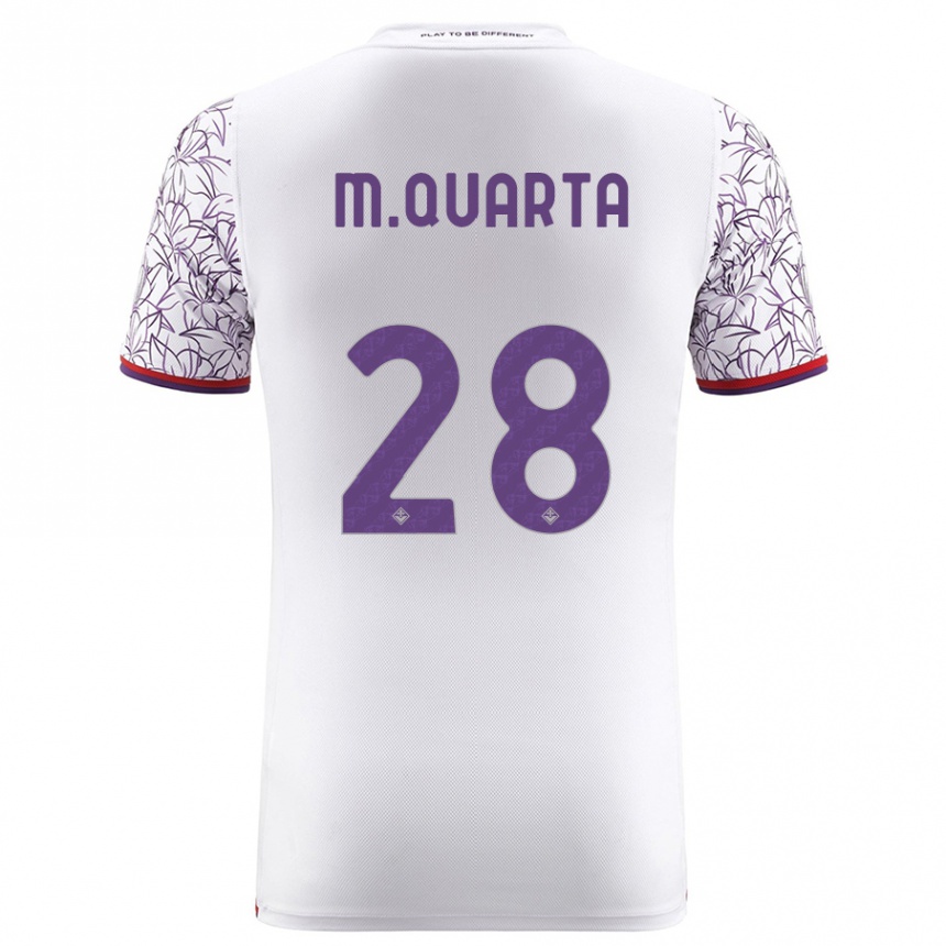 Kids Football Lucas Martínez Quarta #28 White Away Jersey 2023/24 T-Shirt Canada