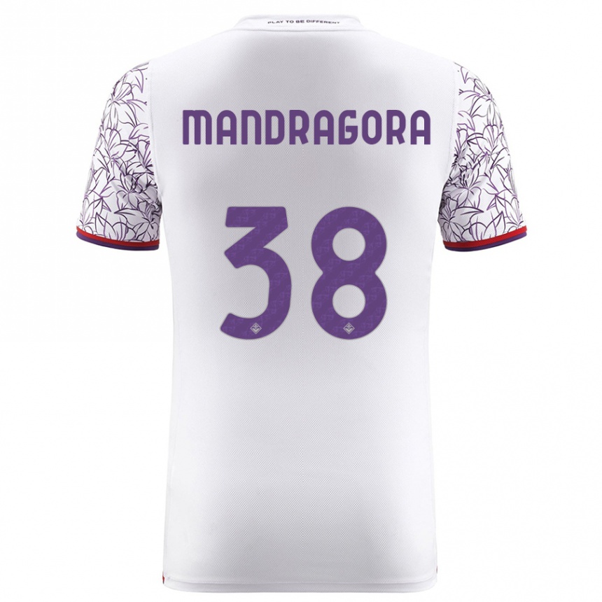 Kids Football Rolando Mandragora #38 White Away Jersey 2023/24 T-Shirt Canada