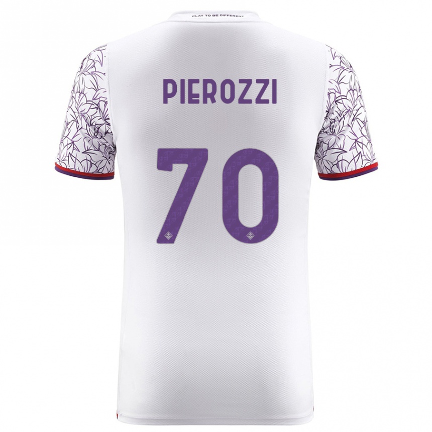 Enfant Football Maillot Niccolò Pierozzi #70 Blanc Tenues Extérieur 2023/24 Canada