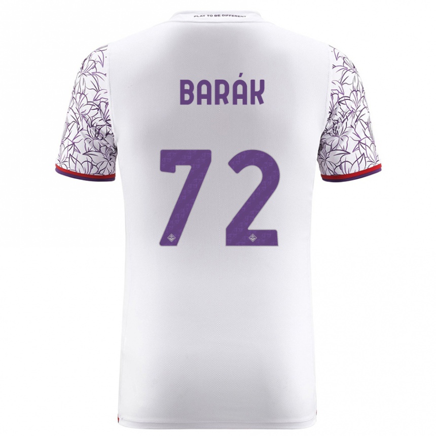 Kids Football Antonin Barak #72 White Away Jersey 2023/24 T-Shirt Canada