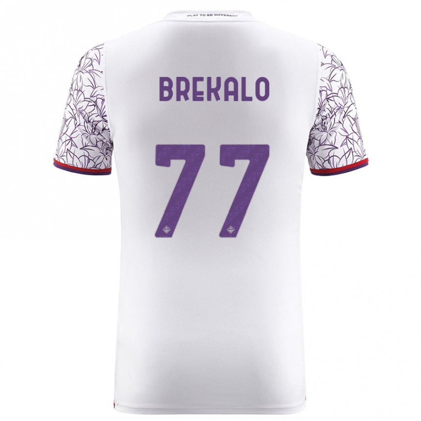 Kids Football Josip Brekalo #77 White Away Jersey 2023/24 T-Shirt Canada