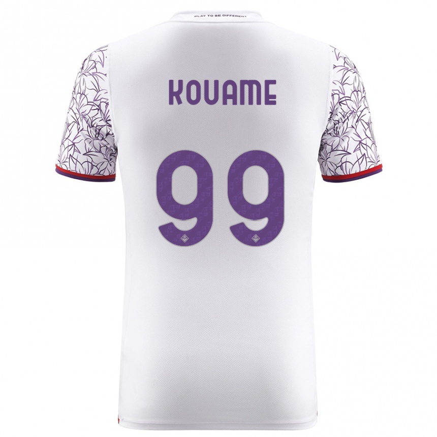 Kids Football Christian Kouamé #99 White Away Jersey 2023/24 T-Shirt Canada