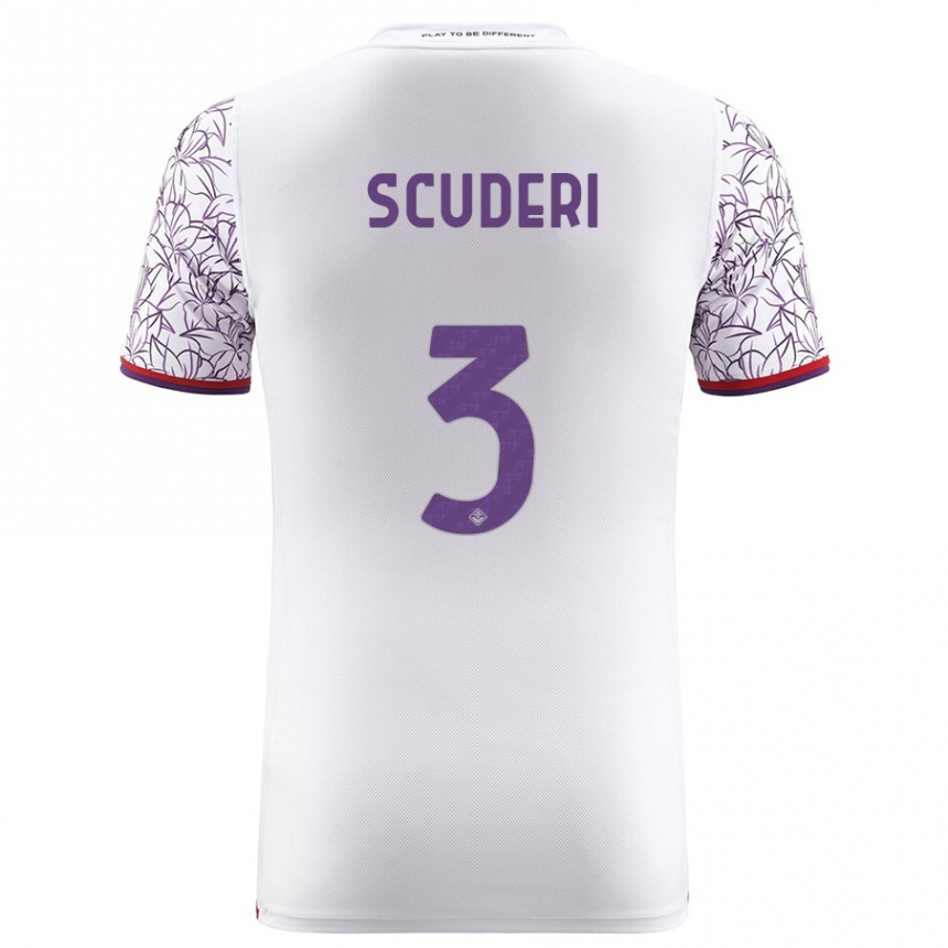 Kids Football Giulio Scuderi #3 White Away Jersey 2023/24 T-Shirt Canada