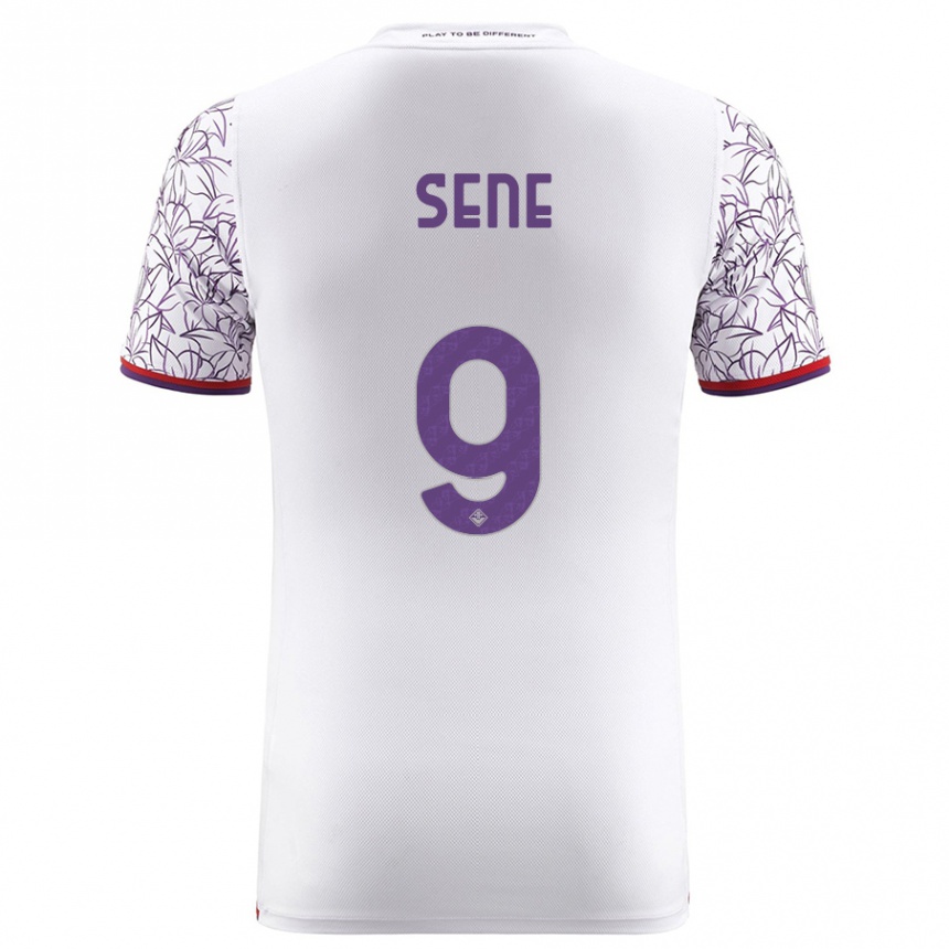 Kids Football Fallou Sene #9 White Away Jersey 2023/24 T-Shirt Canada