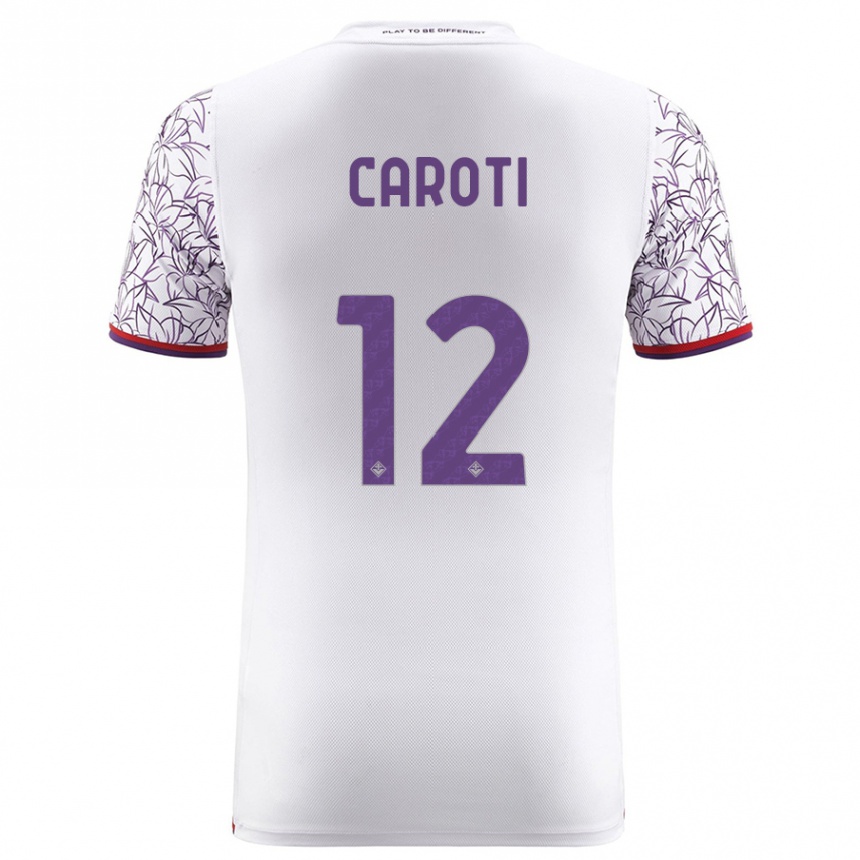 Enfant Football Maillot Filippo Caroti #12 Blanc Tenues Extérieur 2023/24 Canada