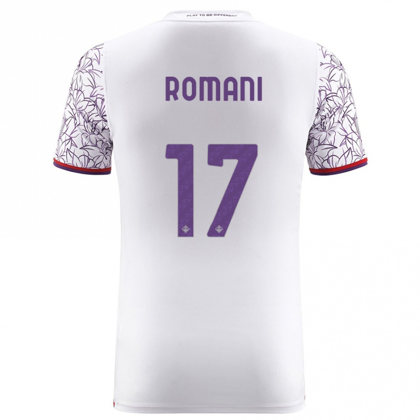 Kids Football Lorenzo Romani #17 White Away Jersey 2023/24 T-Shirt Canada