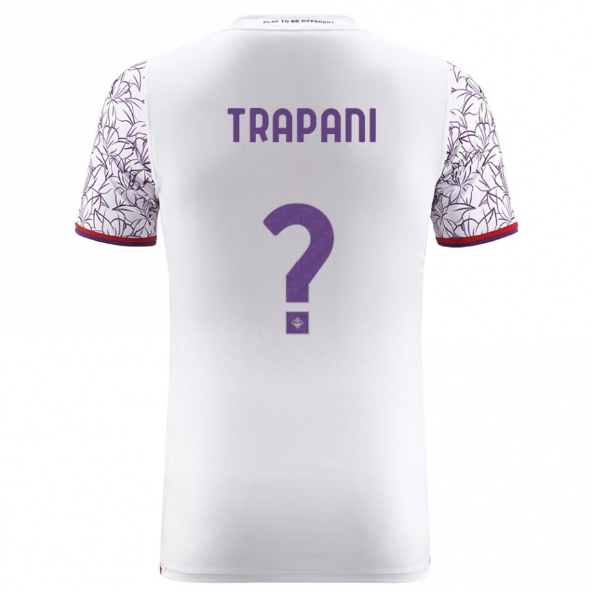 Kids Football Niccolò Trapani #0 White Away Jersey 2023/24 T-Shirt Canada