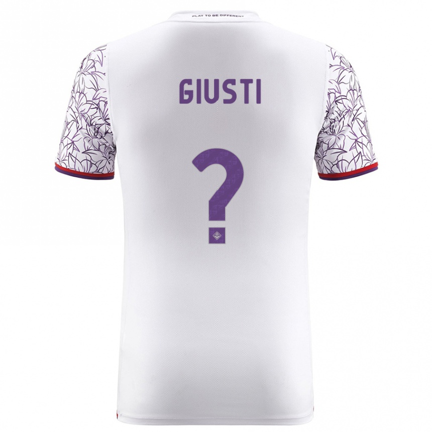 Enfant Football Maillot Edoardo Giusti #0 Blanc Tenues Extérieur 2023/24 Canada