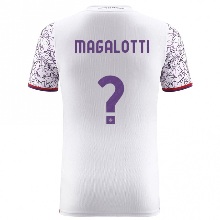 Kids Football Mattia Magalotti #0 White Away Jersey 2023/24 T-Shirt Canada