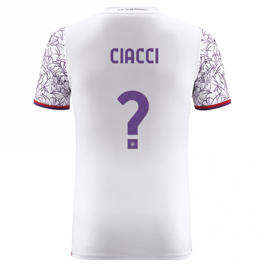 Enfant Football Maillot Niccolò Ciacci #0 Blanc Tenues Extérieur 2023/24 Canada