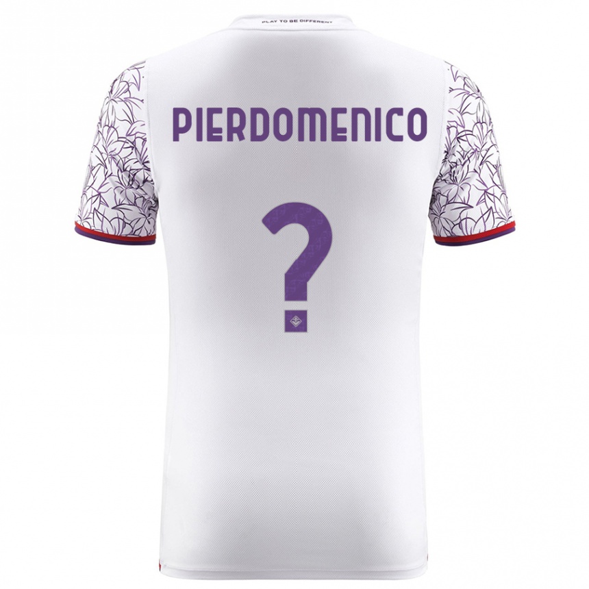 Kids Football Jacopo Di Pierdomenico #0 White Away Jersey 2023/24 T-Shirt Canada