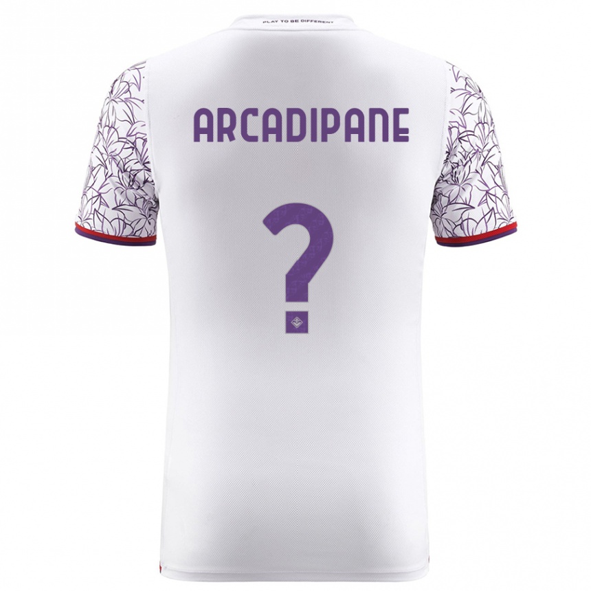 Kids Football Guglielmo Arcadipane #0 White Away Jersey 2023/24 T-Shirt Canada