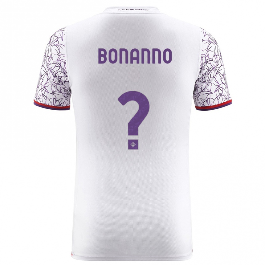 Kids Football Piergiorgio Bonanno #0 White Away Jersey 2023/24 T-Shirt Canada