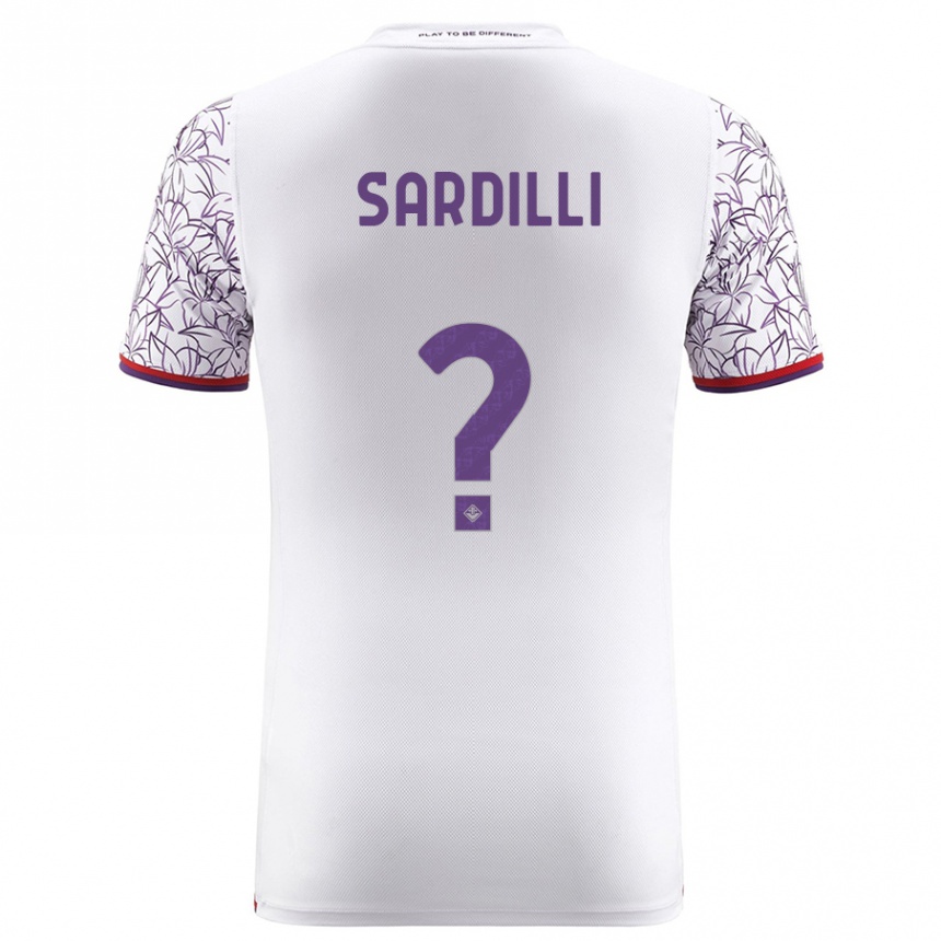 Kids Football Davide Sardilli #0 White Away Jersey 2023/24 T-Shirt Canada