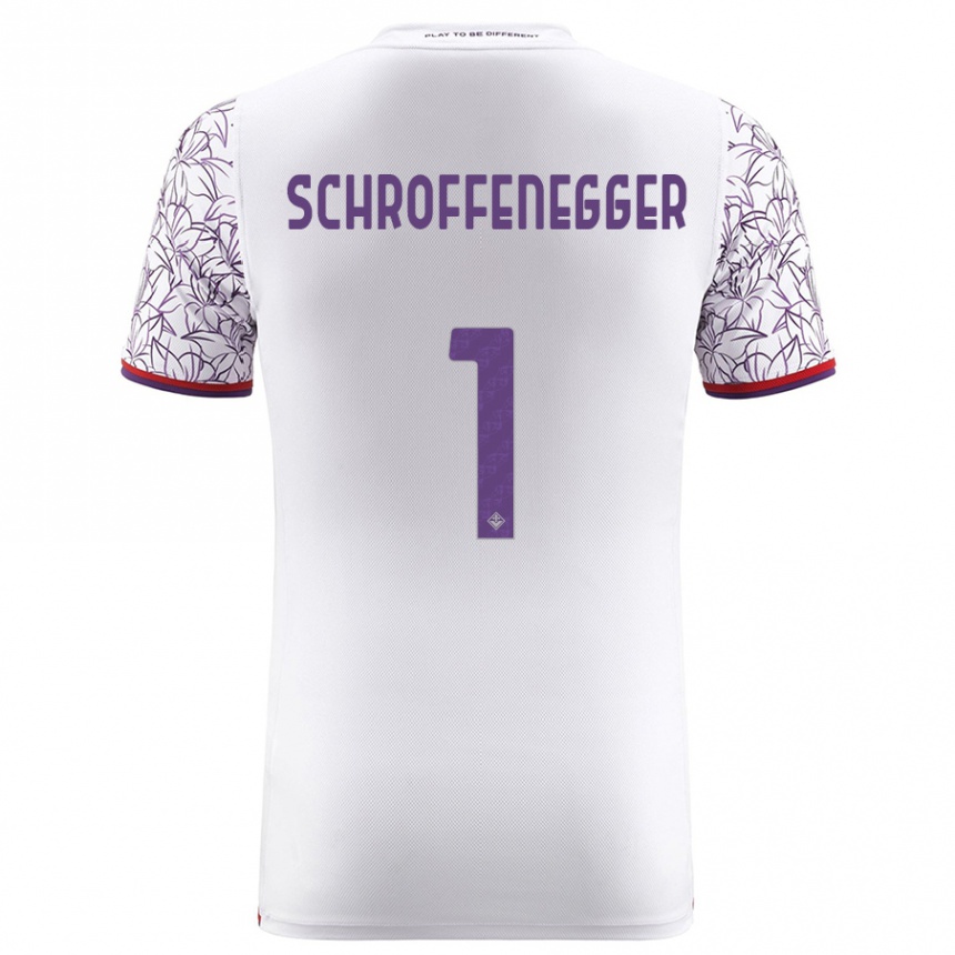 Kids Football Katja Schroffenegger #1 White Away Jersey 2023/24 T-Shirt Canada