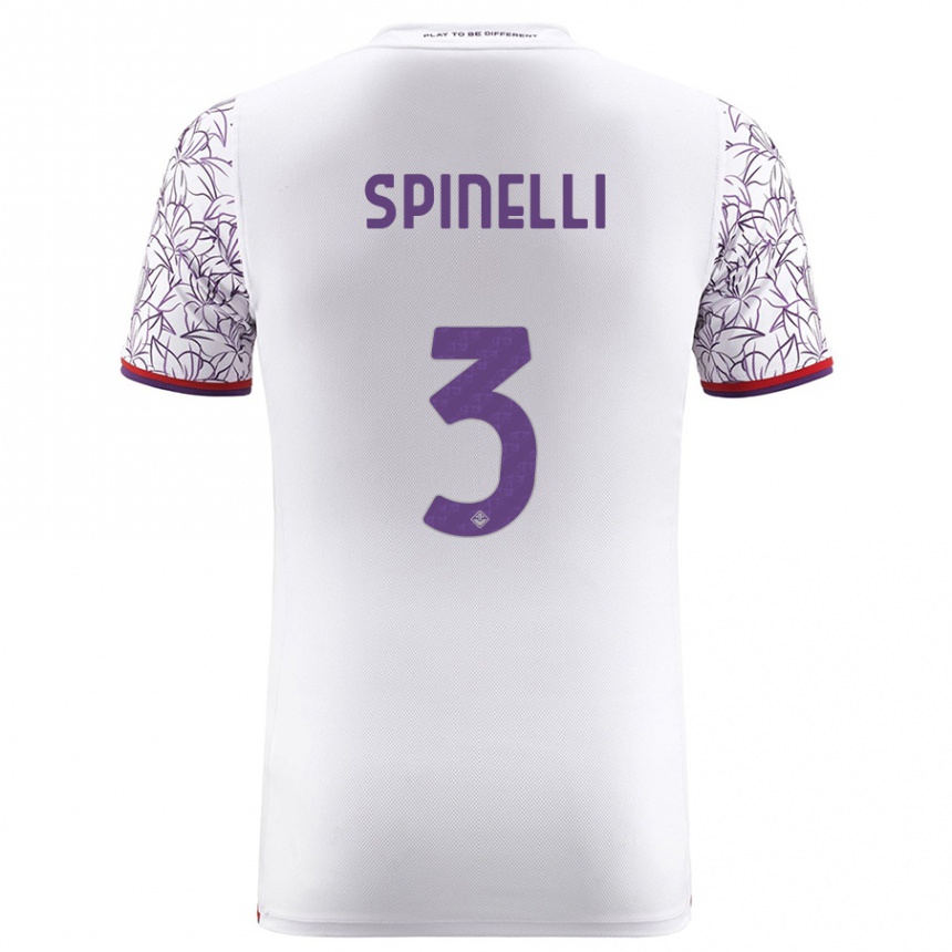 Kids Football Giorgia Spinelli #3 White Away Jersey 2023/24 T-Shirt Canada