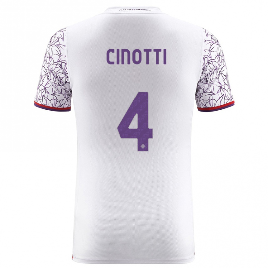 Enfant Football Maillot Norma Cinotti #4 Blanc Tenues Extérieur 2023/24 Canada