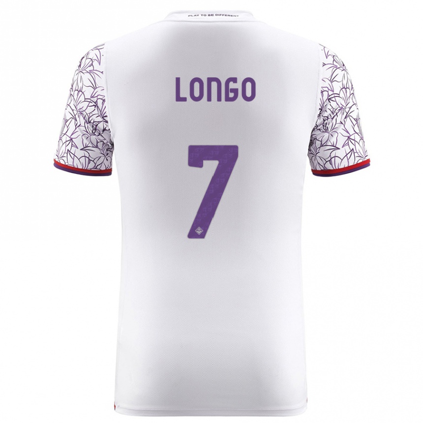 Kids Football Miriam Longo #7 White Away Jersey 2023/24 T-Shirt Canada