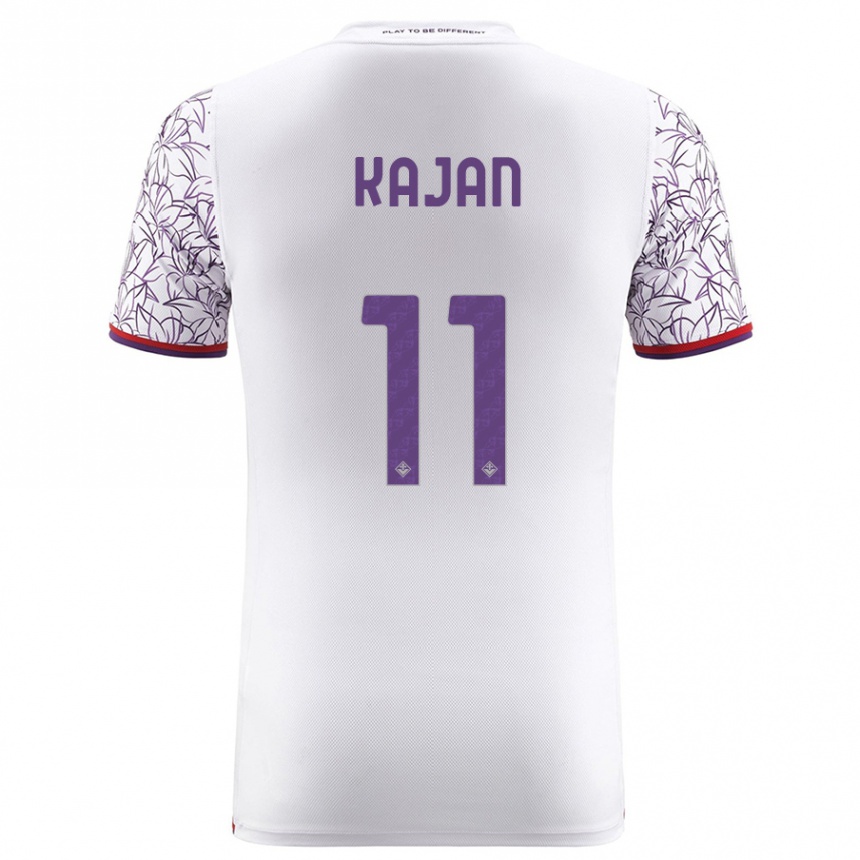 Kids Football Zsanett Kaján #11 White Away Jersey 2023/24 T-Shirt Canada