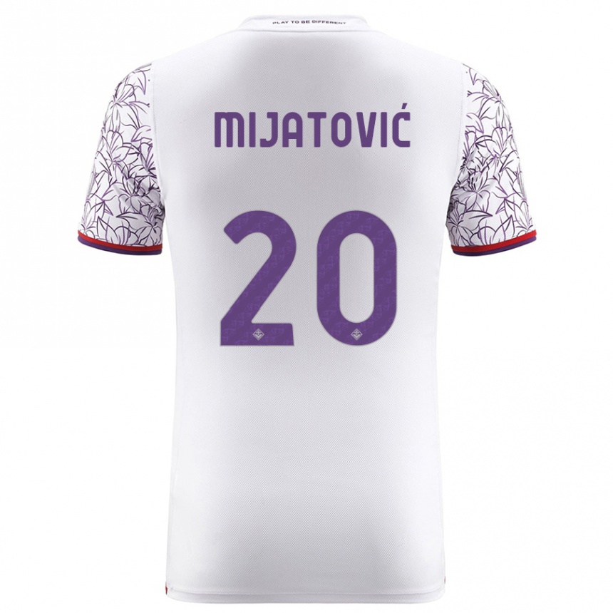 Kids Football Milica Mijatović #20 White Away Jersey 2023/24 T-Shirt Canada