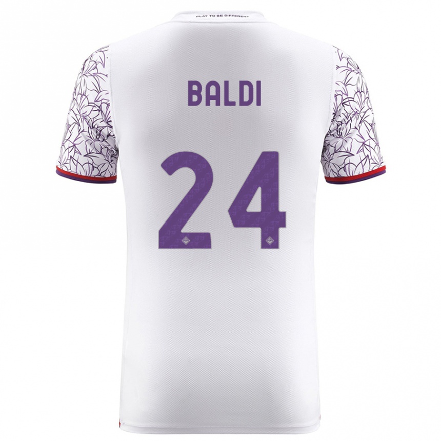 Kids Football Rachele Baldi #24 White Away Jersey 2023/24 T-Shirt Canada