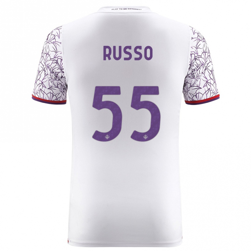 Kids Football Federica Russo #55 White Away Jersey 2023/24 T-Shirt Canada