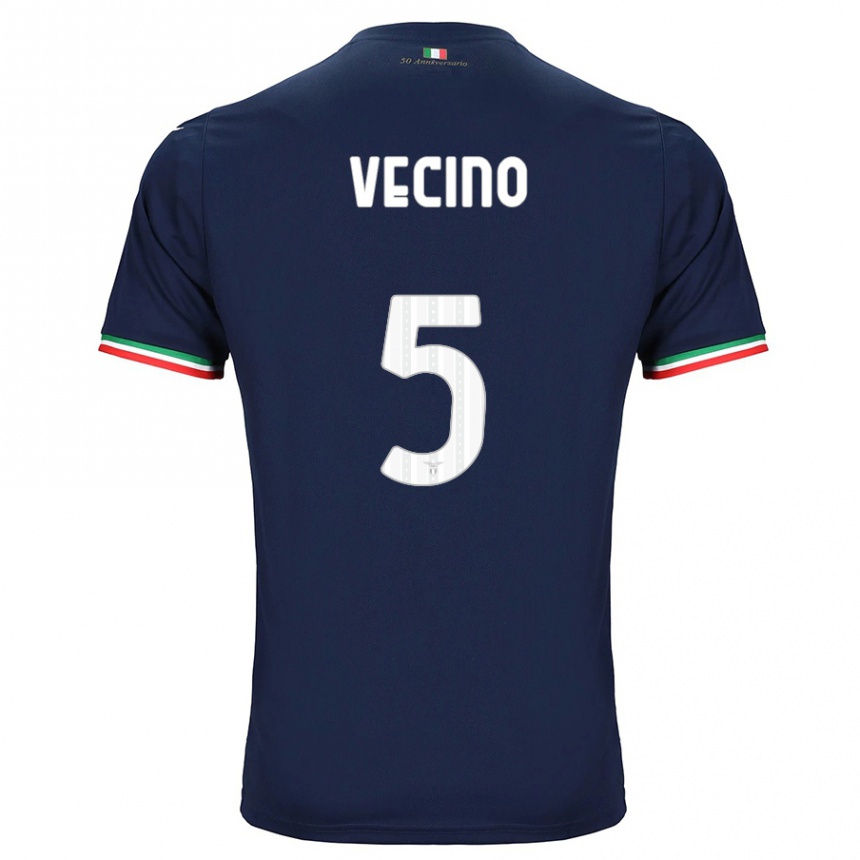 Kids Football Matías Vecino #5 Navy Away Jersey 2023/24 T-Shirt Canada