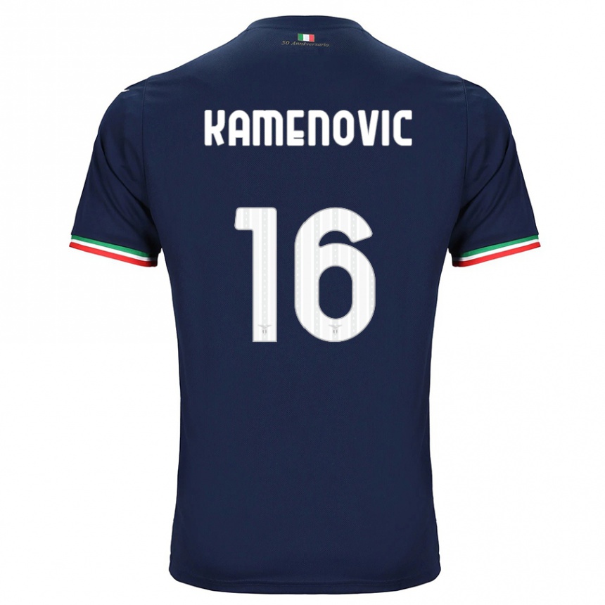 Kids Football Dimitrije Kamenović #16 Navy Away Jersey 2023/24 T-Shirt Canada