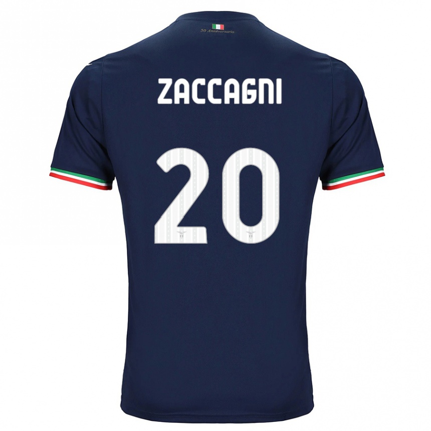 Enfant Football Maillot Mattia Zaccagni #20 Marin Tenues Extérieur 2023/24 Canada