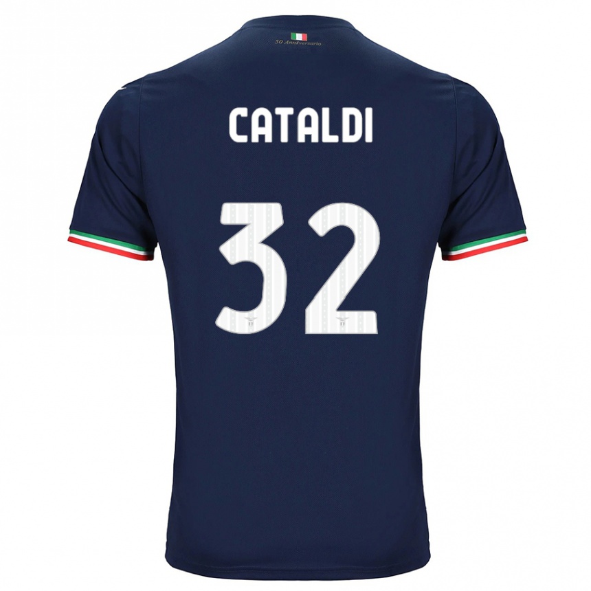 Kids Football Danilo Cataldi #32 Navy Away Jersey 2023/24 T-Shirt Canada