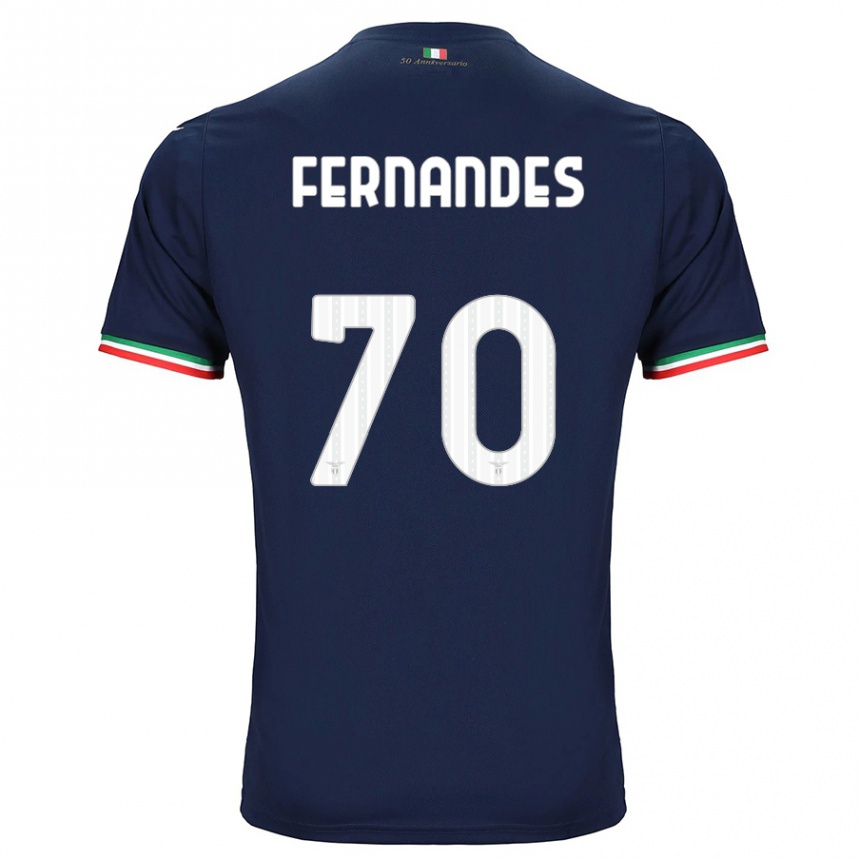 Kids Football Saná Fernandes #70 Navy Away Jersey 2023/24 T-Shirt Canada