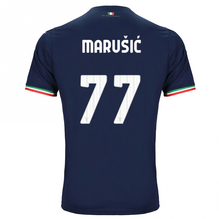 Kids Football Adam Marusic #77 Navy Away Jersey 2023/24 T-Shirt Canada