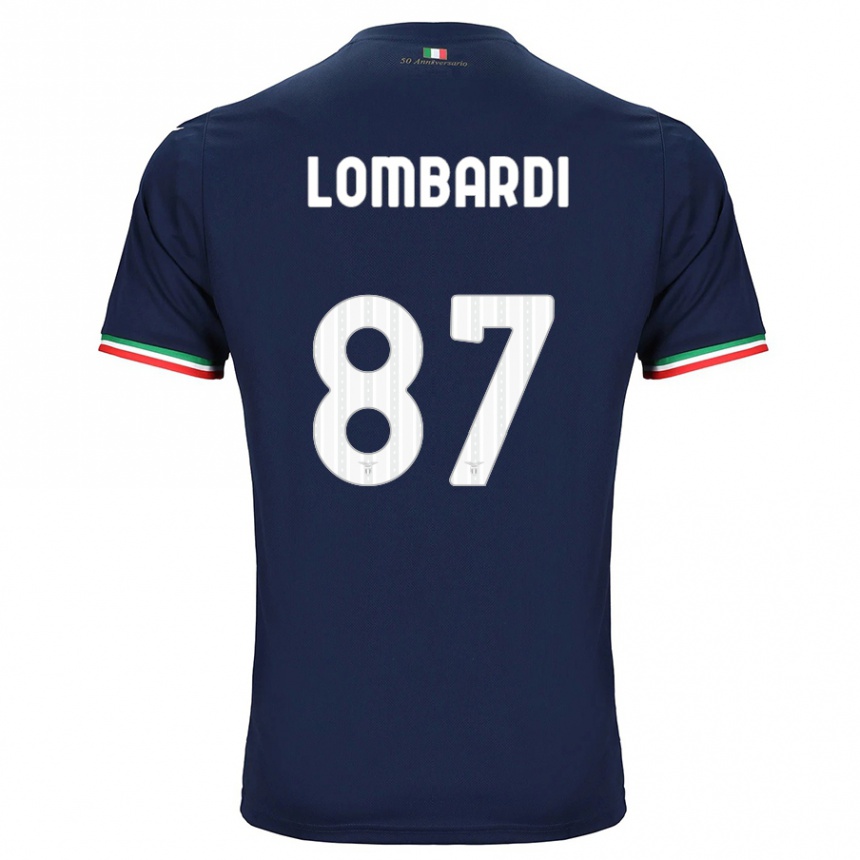 Kids Football Cristiano Lombardi #87 Navy Away Jersey 2023/24 T-Shirt Canada