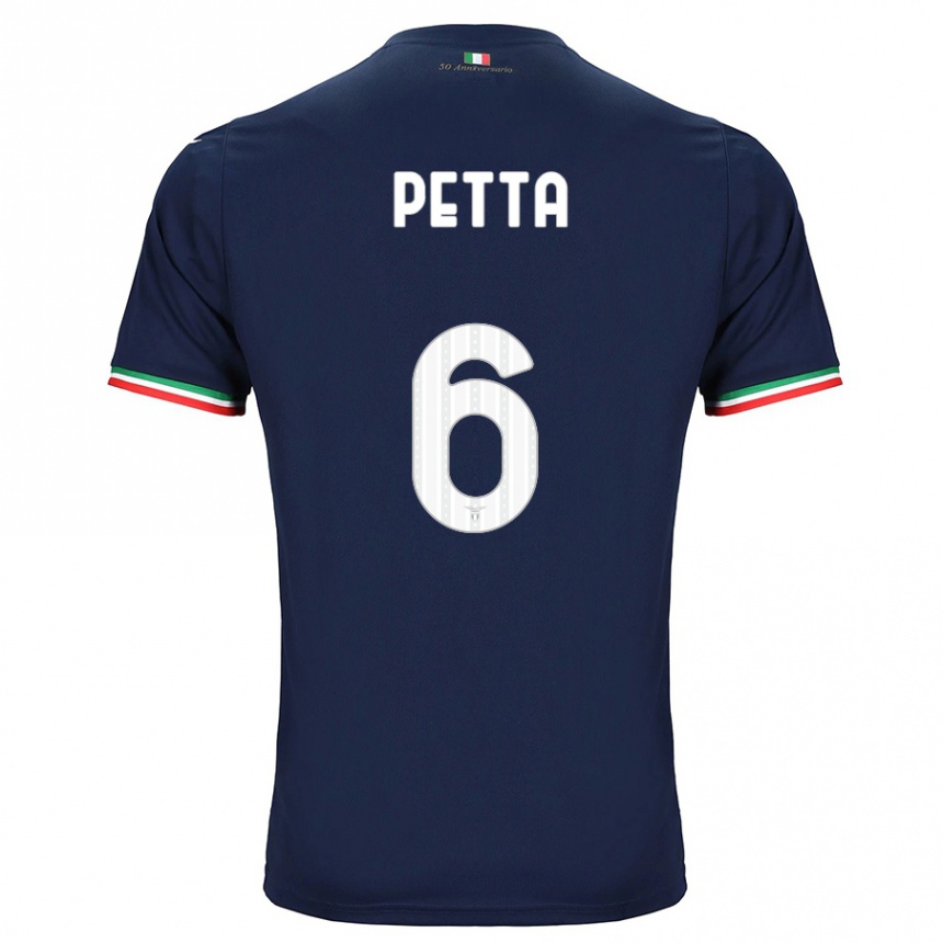 Kids Football Andrea Petta #6 Navy Away Jersey 2023/24 T-Shirt Canada