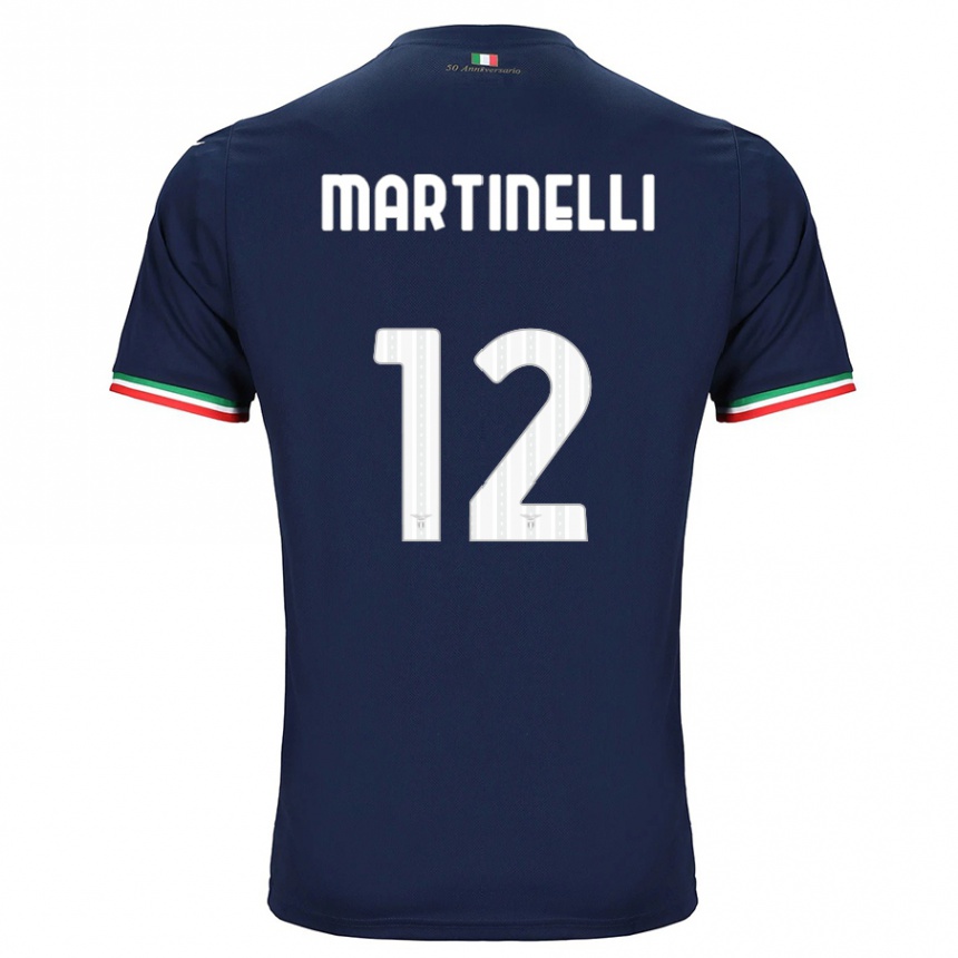 Kids Football Leonardo Martinelli #12 Navy Away Jersey 2023/24 T-Shirt Canada