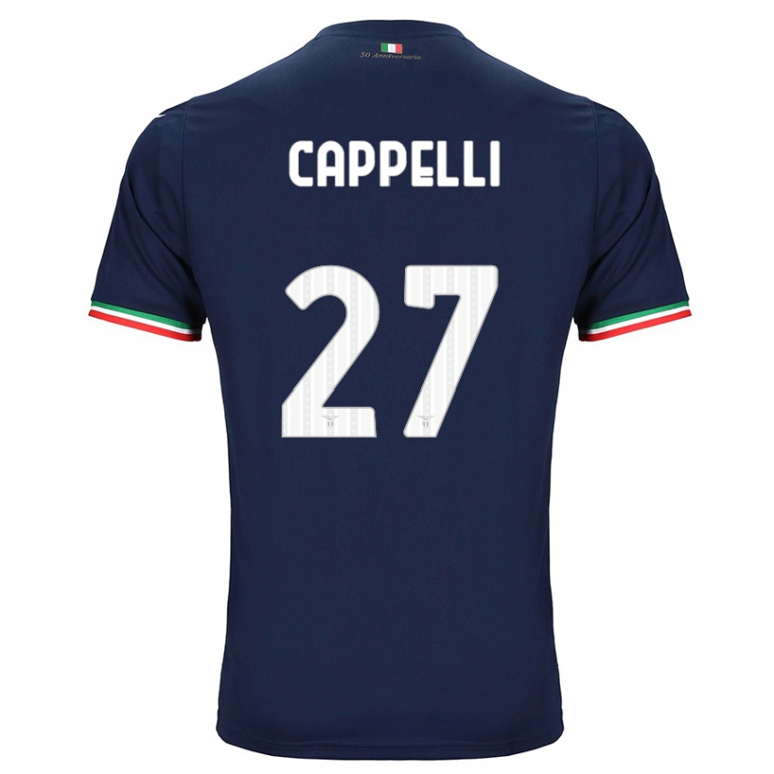 Kids Football Tommaso Cappelli #27 Navy Away Jersey 2023/24 T-Shirt Canada