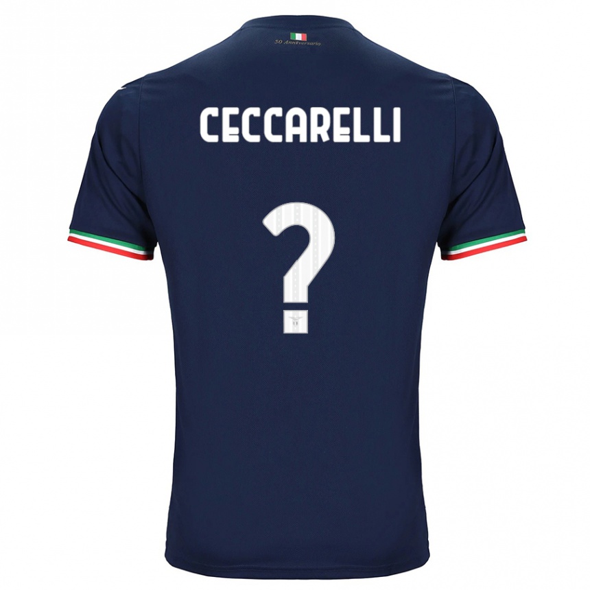 Kids Football Alessandro Ceccarelli #0 Navy Away Jersey 2023/24 T-Shirt Canada