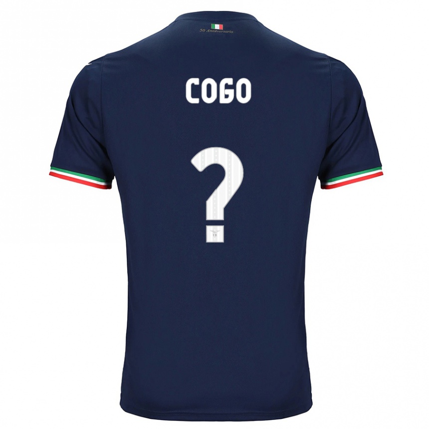 Kids Football Giovanni Cogo #0 Navy Away Jersey 2023/24 T-Shirt Canada