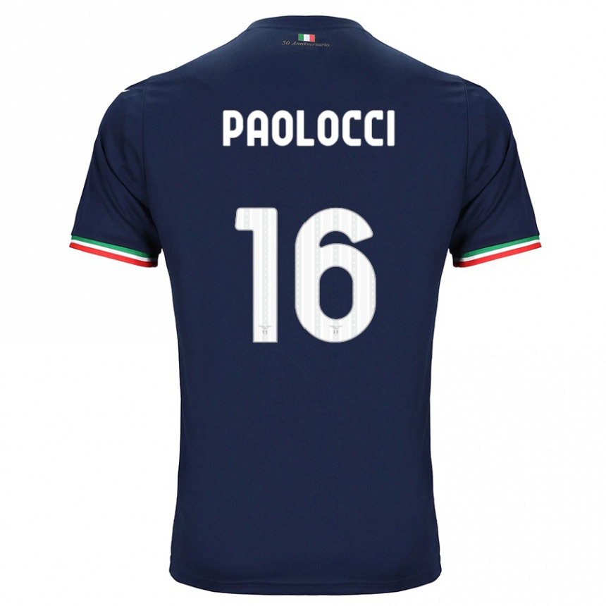 Kids Football Gabriele Paolocci #16 Navy Away Jersey 2023/24 T-Shirt Canada