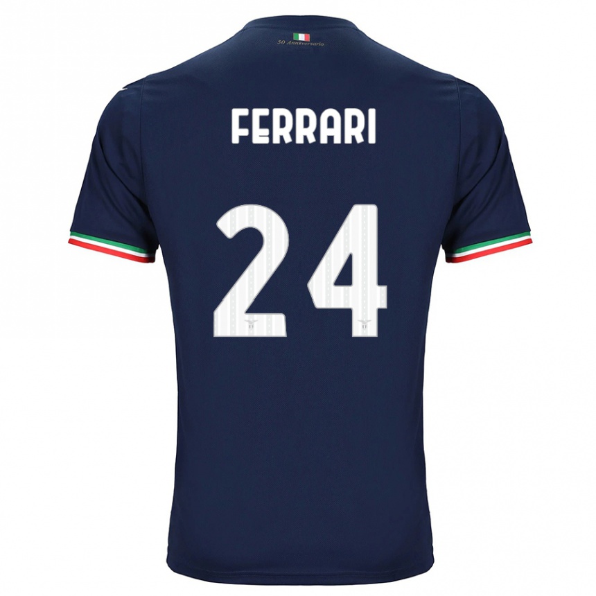 Kids Football Lorenzo Ferrari #24 Navy Away Jersey 2023/24 T-Shirt Canada