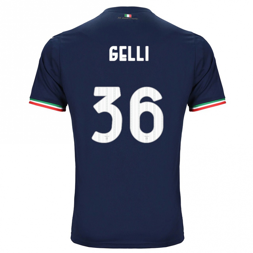 Kids Football Valerio Gelli #36 Navy Away Jersey 2023/24 T-Shirt Canada