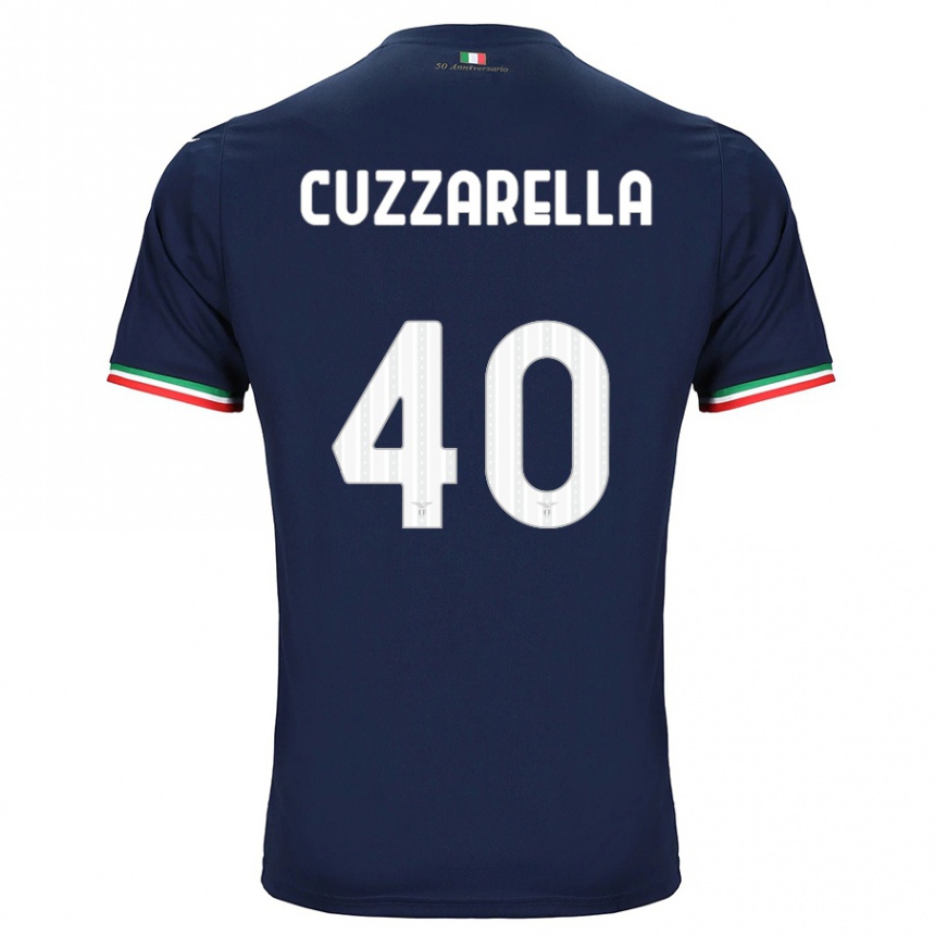 Kids Football Cristian Cuzzarella #40 Navy Away Jersey 2023/24 T-Shirt Canada