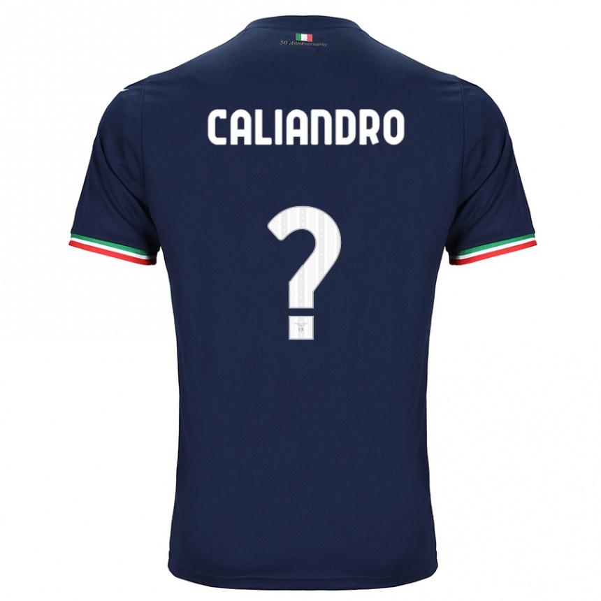 Kids Football Stanislao Caliandro #0 Navy Away Jersey 2023/24 T-Shirt Canada