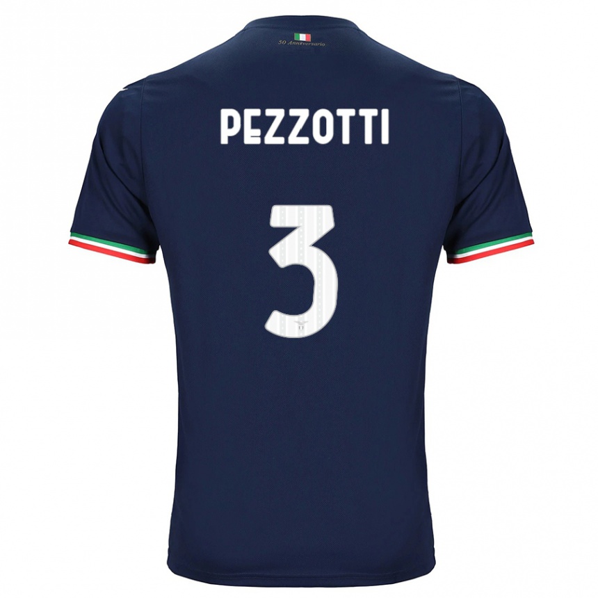 Kids Football Arianna Pezzotti #3 Navy Away Jersey 2023/24 T-Shirt Canada