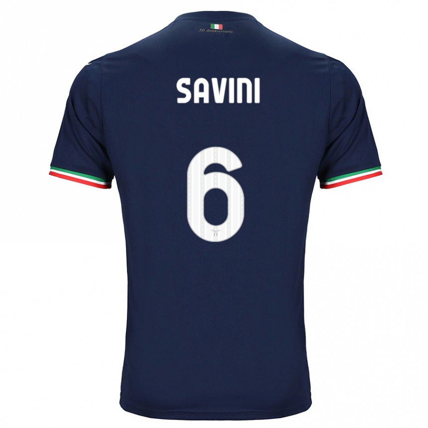 Kids Football Federica Savini #6 Navy Away Jersey 2023/24 T-Shirt Canada