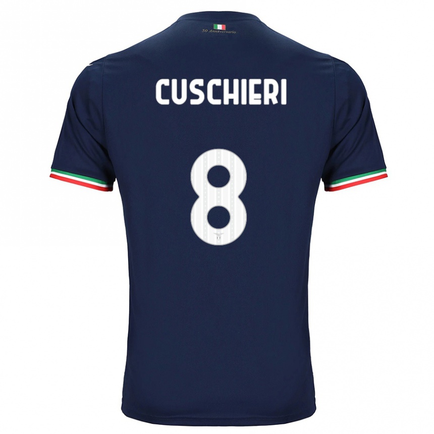 Kids Football Rachel Cuschieri #8 Navy Away Jersey 2023/24 T-Shirt Canada