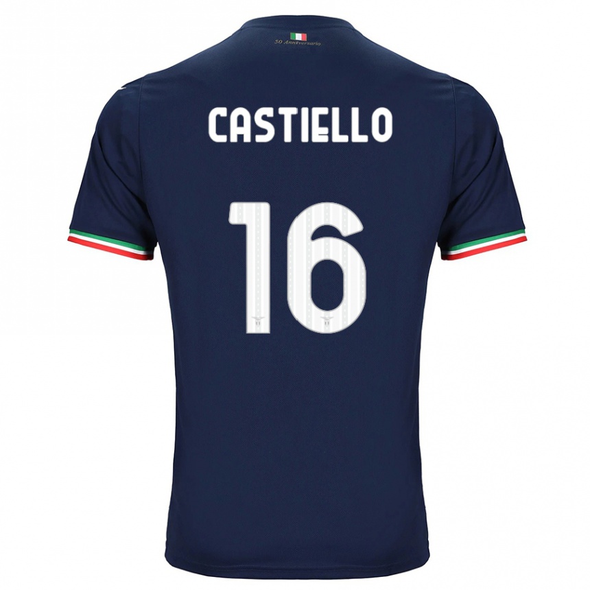 Kids Football Antonietta Castiello #16 Navy Away Jersey 2023/24 T-Shirt Canada