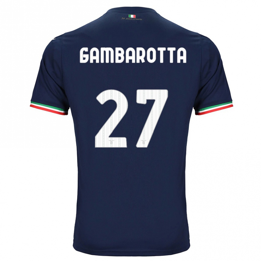 Kids Football Margot Gambarotta #27 Navy Away Jersey 2023/24 T-Shirt Canada